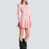 Long-sleeved textured knit cardigan Long-sleeved textured knit cardigan