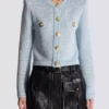 Long-sleeved textured knit cardigan Long-sleeved textured knit cardigan