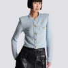 Long-sleeved textured knit cardigan Long-sleeved textured knit cardigan