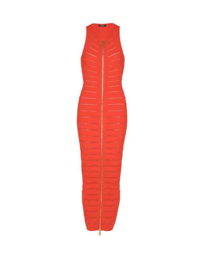 Long sleeveless dress in knit Long sleeveless dress in knit