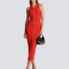 Long sleeveless dress in knit Long sleeveless dress in knit