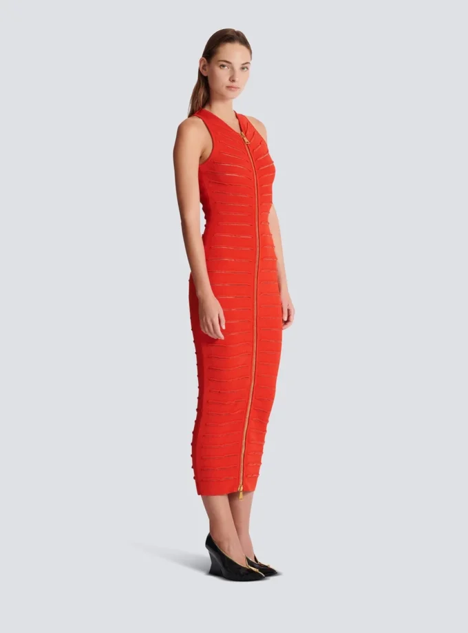 Long sleeveless dress in knit Long sleeveless dress in knit