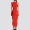 Long sleeveless dress in knit Long sleeveless dress in knit