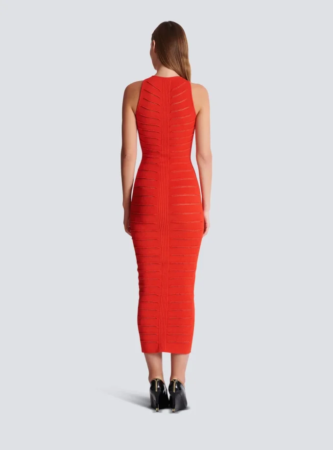 Long sleeveless dress in knit Long sleeveless dress in knit