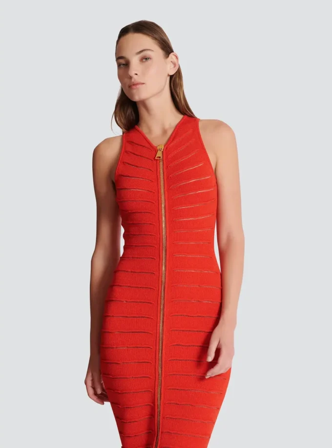Long sleeveless dress in knit Long sleeveless dress in knit