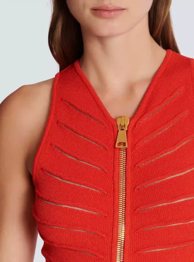 Long sleeveless dress in knit Long sleeveless dress in knit