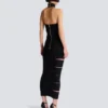 Long sleeveless dress with embellished detail Long sleeveless dress with embellished detail