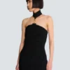 Long sleeveless dress with embellished detail Long sleeveless dress with embellished detail