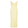 Long strappy dress in silk satin