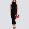 Long two-tone cable-knit dress Long two-tone cable-knit dress