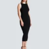 Long two-tone cable-knit dress Long two-tone cable-knit dress
