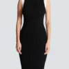 Long two-tone cable-knit dress Long two-tone cable-knit dress