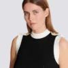 Long two-tone cable-knit dress Long two-tone cable-knit dress