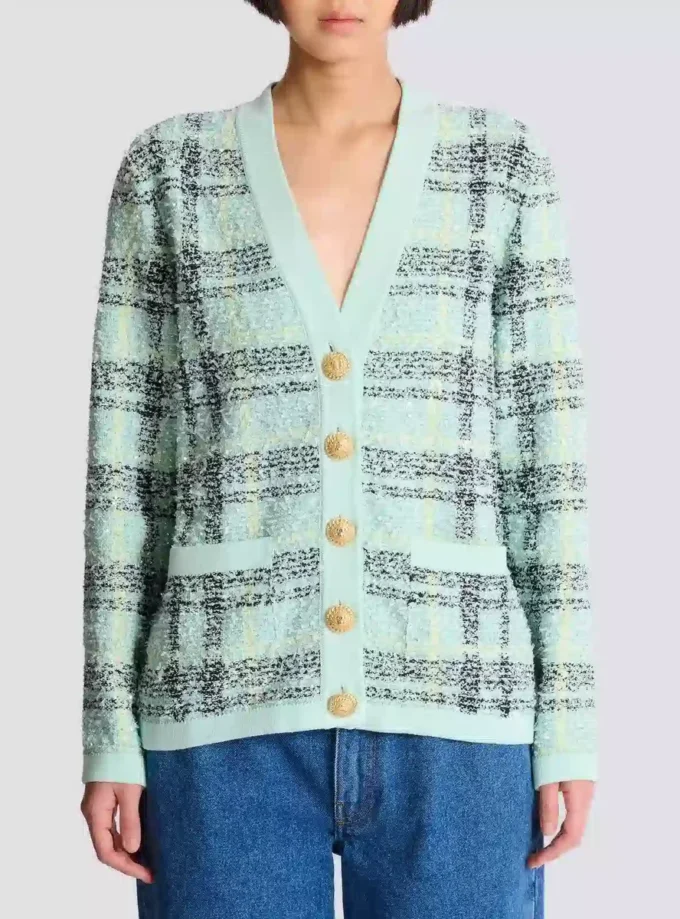 Loose glitter tweed cardigan Loose glitter tweed cardigan