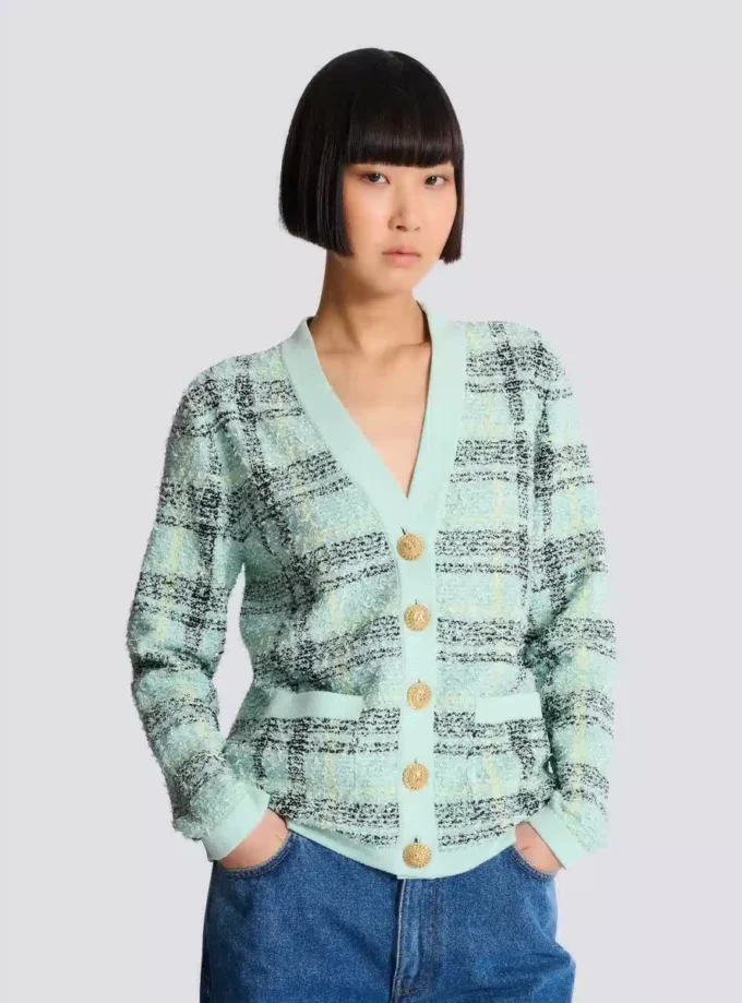 Loose glitter tweed cardigan Loose glitter tweed cardigan