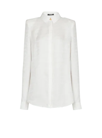 Love letter embroidered col cotton shirt