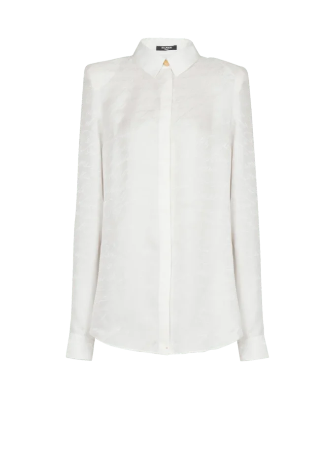 Love letter embroidered col cotton shirt Love letter embroidered col cotton shirt