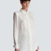 Love letter embroidered col cotton shirt Love letter embroidered col cotton shirt
