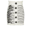 Love letter embroidered tweed skirt
