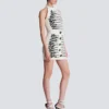 Love letter embroidered tweed skirt