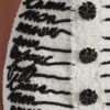 Love letter embroidered tweed skirt