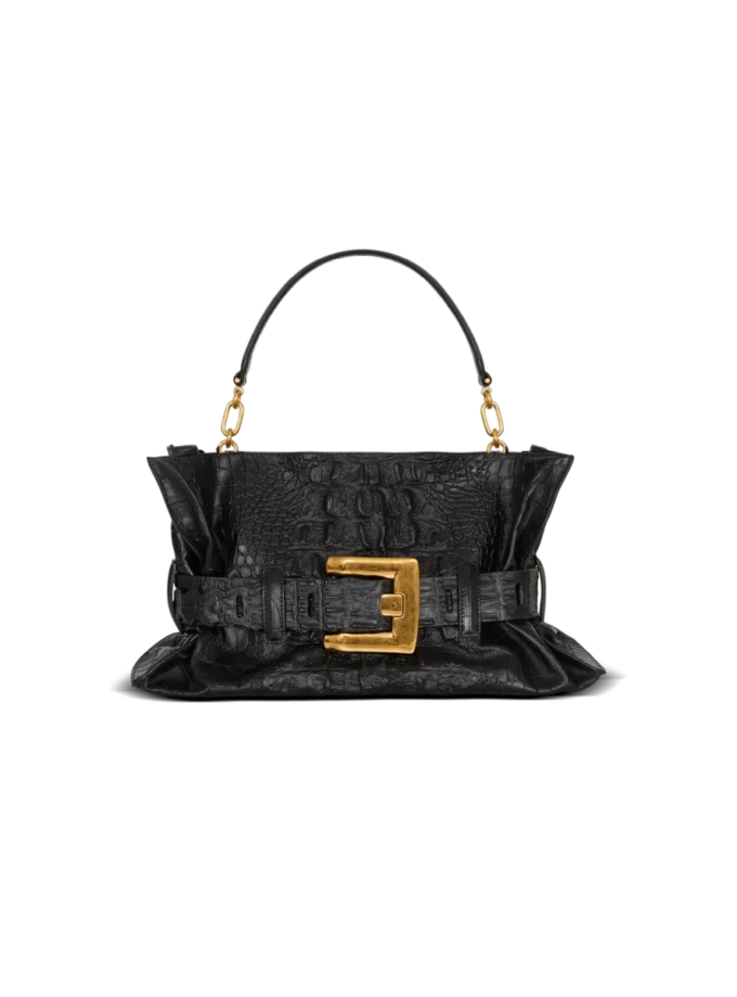 Medium Anthem bag in embossed crocodile-print calfskin Medium Anthem bag in embossed crocodile-print calfskin