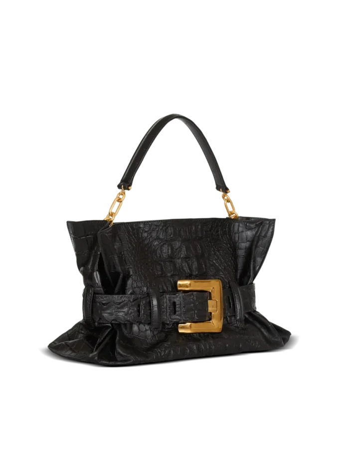 Medium Anthem bag in embossed crocodile-print calfskin Medium Anthem bag in embossed crocodile-print calfskin