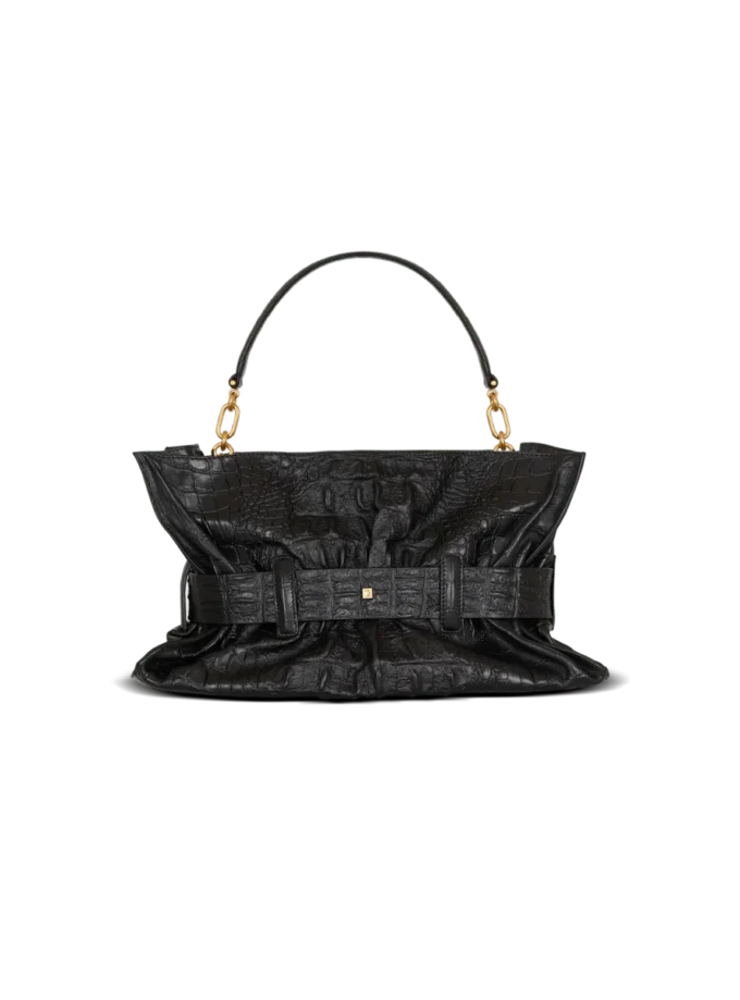 Medium Anthem bag in embossed crocodile-print calfskin Medium Anthem bag in embossed crocodile-print calfskin