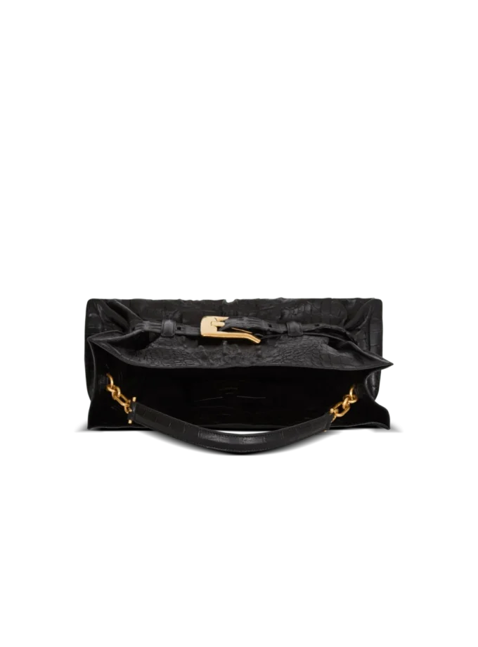 Medium Anthem bag in embossed crocodile-print calfskin Medium Anthem bag in embossed crocodile-print calfskin