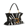 Medium Anthem bag in leather and zebra-print ponyskin Medium Anthem bag in leather and zebra-print ponyskin