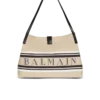Medium Release Shopper bag in canvas and calfskin Medium Release Shopper bag in canvas and calfskin