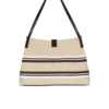 Medium Release Shopper bag in canvas and calfskin Medium Release Shopper bag in canvas and calfskin