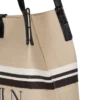 Medium Release Shopper bag in canvas and calfskin Medium Release Shopper bag in canvas and calfskin