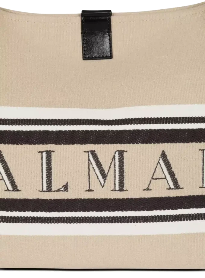Medium Release Shopper bag in canvas and calfskin Medium Release Shopper bag in canvas and calfskin
