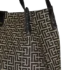 Medium Release Shopper bag in monogram jacquard and calfskin leather Medium Release Shopper bag in monogram jacquard and calfskin leather