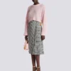Midi skirt with Prince of Wales check