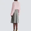 Midi skirt with Prince of Wales check