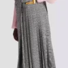 Midi skirt with Prince of Wales check