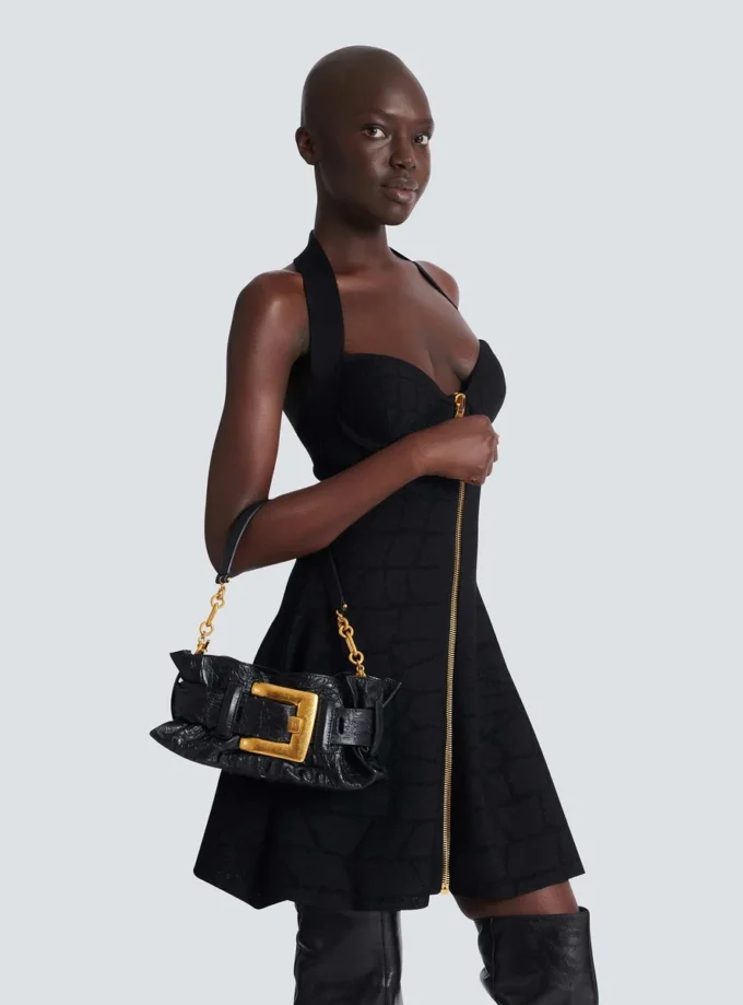 Mini Anthem bag in embossed crocodile-print calfskin Mini Anthem bag in embossed crocodile-print calfskin