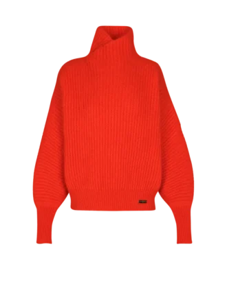 Mohair knit jumper with collar detail Mohair knit jumper with collar detail