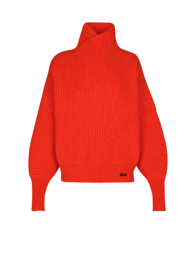 Mohair knit jumper with collar detail Mohair knit jumper with collar detail