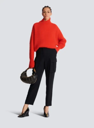 Mohair knit jumper with collar detail Mohair knit jumper with collar detail