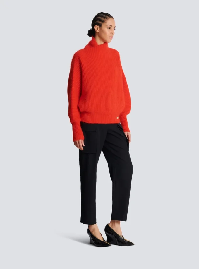Mohair knit jumper with collar detail Mohair knit jumper with collar detail