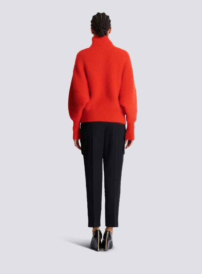 Mohair knit jumper with collar detail Mohair knit jumper with collar detail