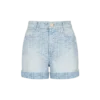 Monogram denim short