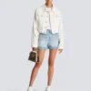 Monogram denim short