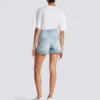 Monogram denim short