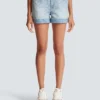 Monogram denim short