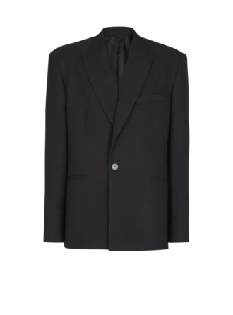 Monogram grain de poudre 1-button jacket