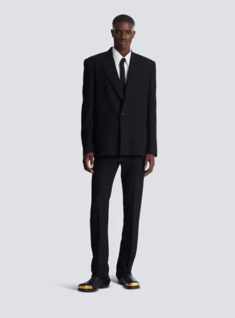 Monogram grain de poudre 1-button jacket